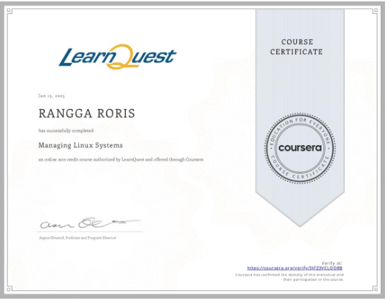 Course Certificate